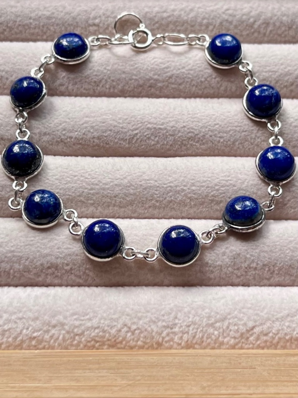 B036 | Genuine Lapiz Lazuli Cabochon Bracelet